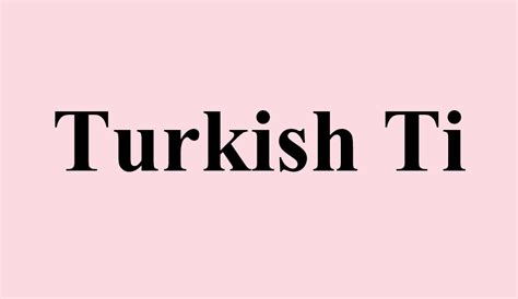 Turkish Font Free Download