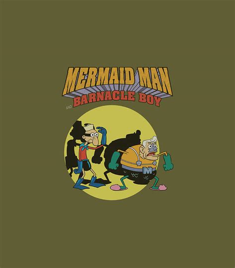 Spongebob Mermaid Man Barnacle Boy Digital Art by Aghamr Tait - Fine ...