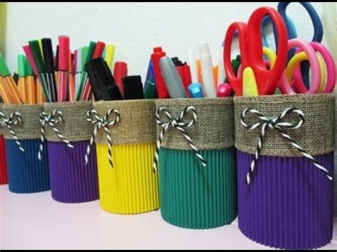 DIY : #116 COLORFUL Stationary Holder ♥ - YouTube | Diy holder, Diy ...