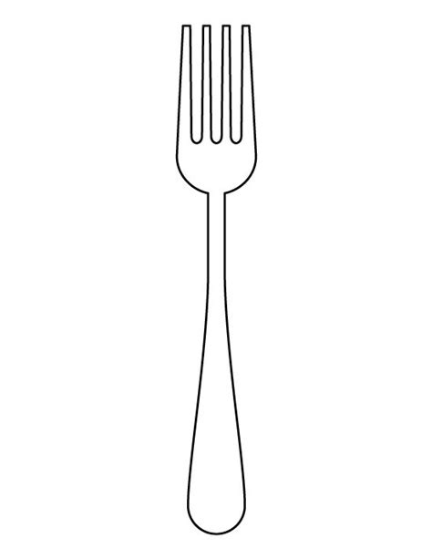 Fork pattern. Use the printable outline for crafts, creating stencils, scrapbooking, and more ...