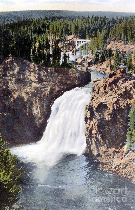 Upper Falls Yellowstone National Park Photograph by NPS Photo Frank J Haynes