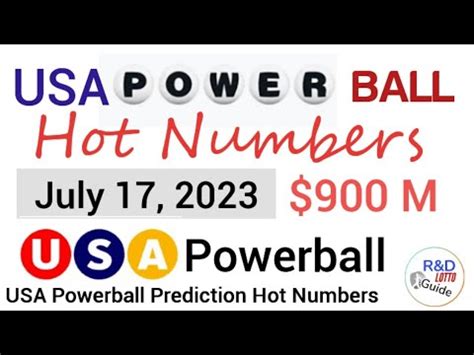 US Powerball Prediction Hot Numbers For 17 July 2023 | POWERBALL - YouTube