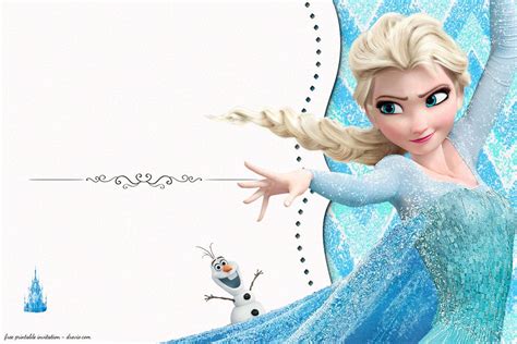 Frozen Birthday Card Template