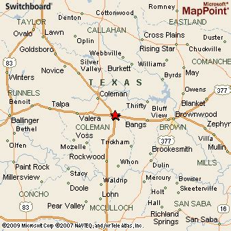 Santa Anna, Texas Area Map & More