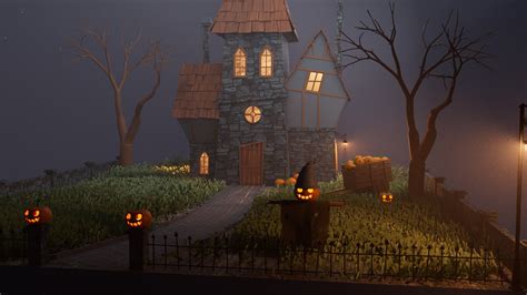 3D Halloween Haunted House - TurboSquid 1910372