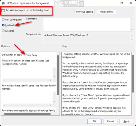 How To Disable Background Apps In Windows 11 Majorgeeks | Images and ...