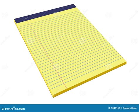 Yellow Legal Pad Stock Photography - Image: 5840142