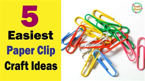 5 Paper Clip Craft Ideas | @CraftStack - Clip Art Library