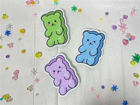 Gummy Bear Sticker Kuma Sticker Matt Sticker Die Cut | Etsy