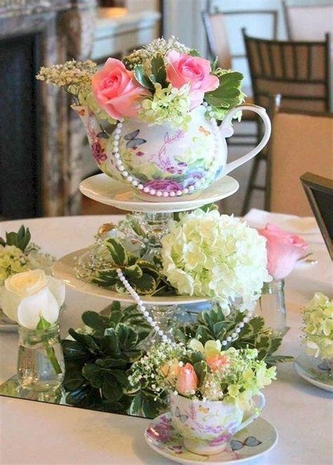 Beautiful And Romantic Bridal Shower Ideas - jihanshanum | Tea party centerpieces, Bridal tea ...