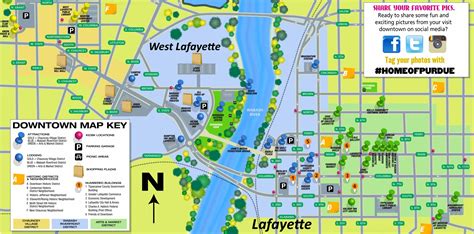 Lafayette and West Lafayette Hotels and Sightseeings Map ...