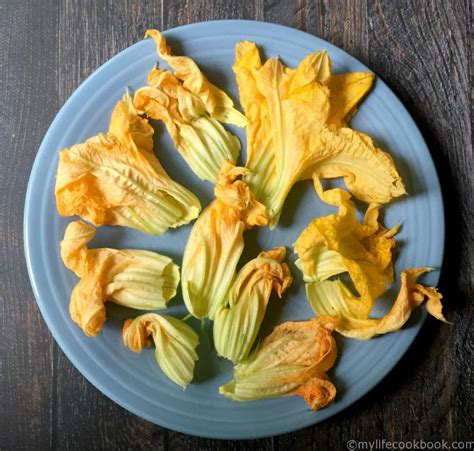 Fried Zucchini Blossoms - My Life Cookbook - low carb healthy everyday recipes.