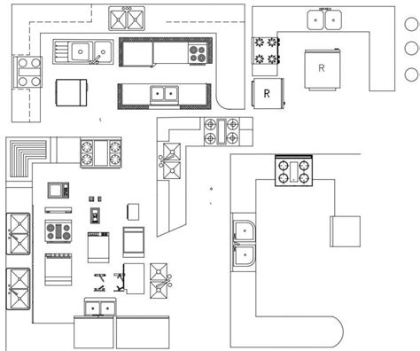 Cad Block Kitchen Layout