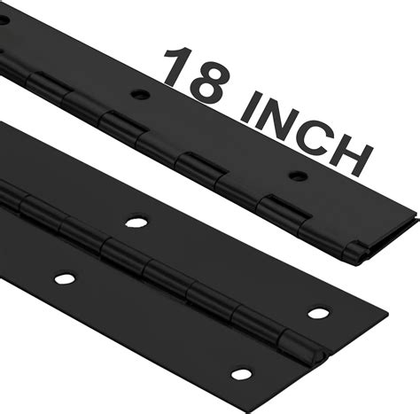 2Pack Heavy Duty Piano Hinge, 2" Open Width x 18" Continuous & Piano Hinges, 0.06” Thick ...