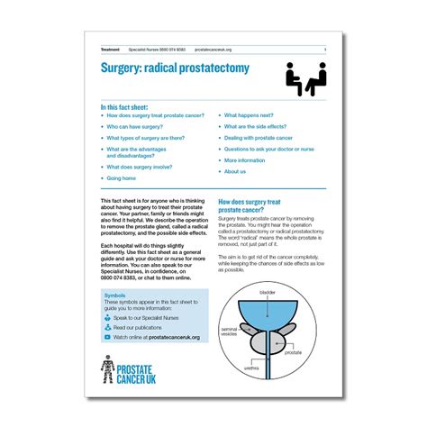 Surgery: radical prostatectomy | Prostate Cancer UK Shop