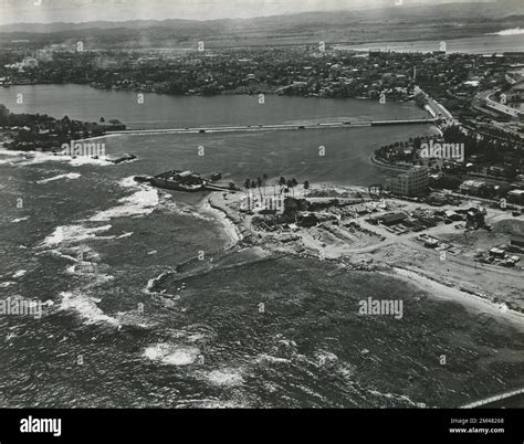 Site of Caribe-Hilton Hotel. Original caption: Aerial view of site of ...