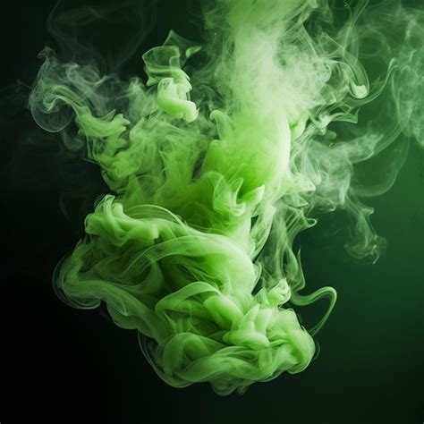 Premium Photo | Green and white smoke