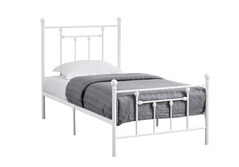 BED - TWIN SIZE / WHITE METAL FRAME ONLY - Walmart.com