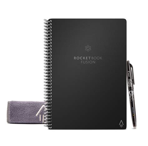 Rocketbook Fusion Smart Notebook, 7 Page Styles,42 Pages,6"x8.8",Black ...