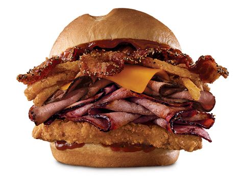 Arbys New Bourbon BBQ Triple Stack Contains 4 Different Meats