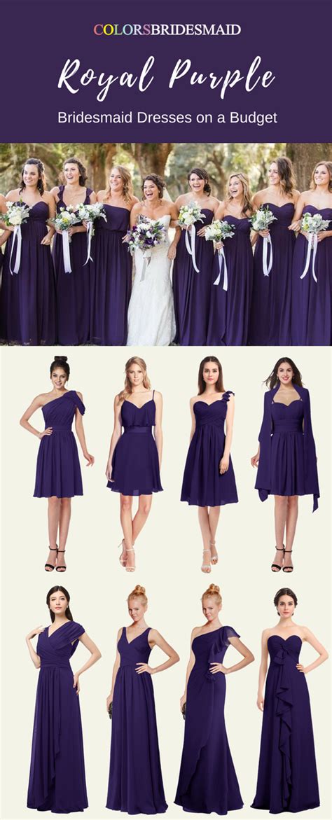 Stunning Royal Purple Color Bridesmaid Dresses for A Fall Wedding ...