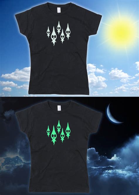 Ladies Dead Pikmin Inspired Ghosts Glow in the Dark Tshirt - Etsy