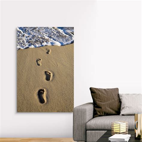 Footprints In The Sand Canvas Art Print | eBay