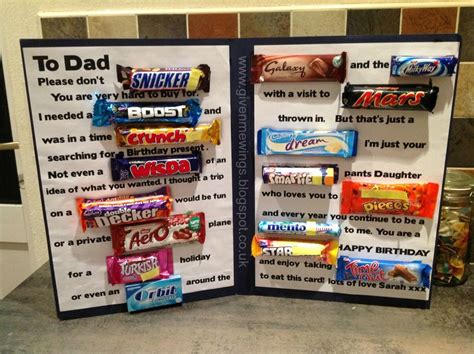 Birthday ideas | Dad birthday card, Dad birthday, Candy cards