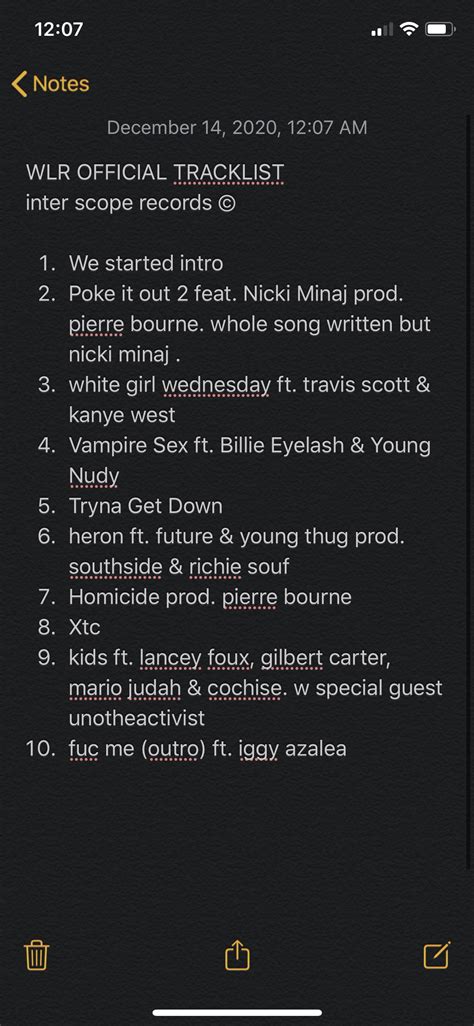 WLR TRACKLIST LEAKED 😳 ・ popular.pics ・ Viewer for Reddit