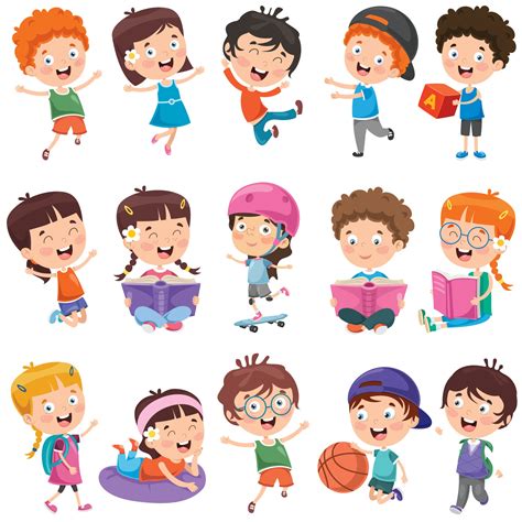 Collection Of Little Cartoon Children 2822949 Vector Art at Vecteezy