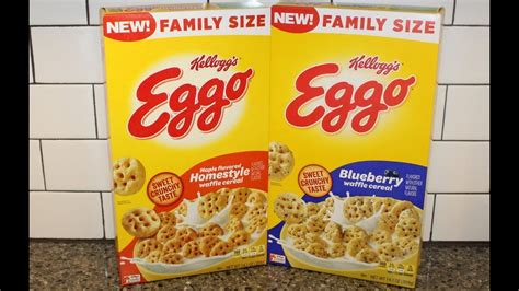 Kellogg’s Eggo Waffle Cereal: Maple Flavored Homestyle & Blueberry ...