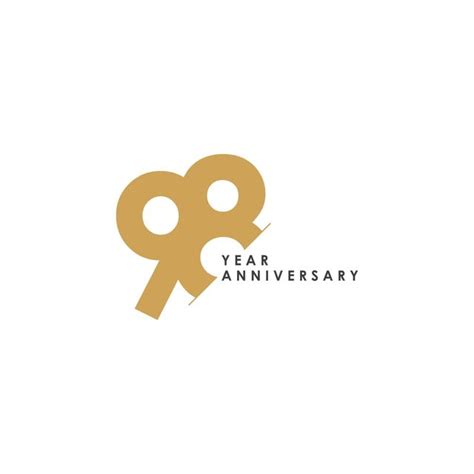 50 Years Anniversary Vector Design Images, 98 Year Anniversary Vector ...