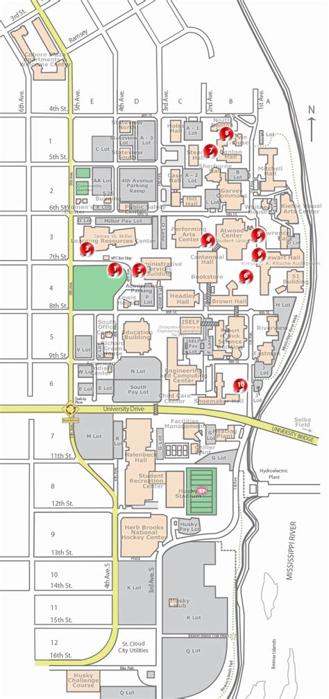 Campus Map - Virtual Tours | St. Cloud State University