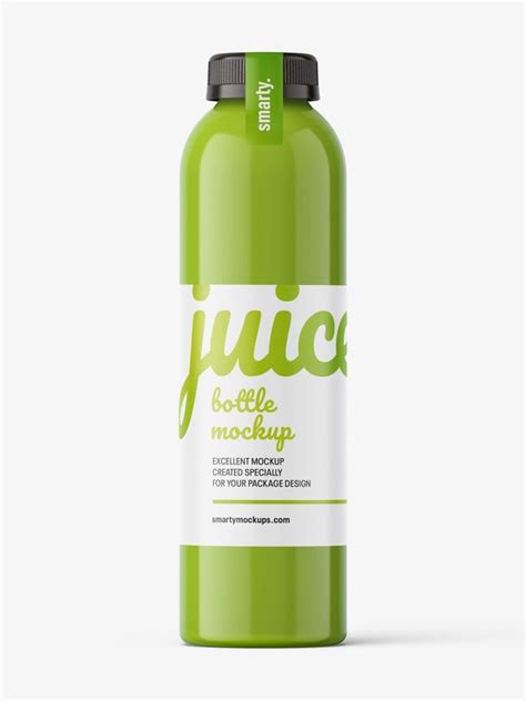 Green juice bottle mockup - Smarty Mockups