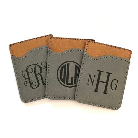 Personalized Cell Phone Wallet, Monogram Credit Card Holder for Phone ...