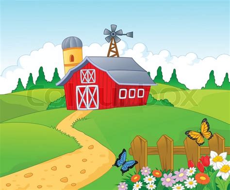 Vector illustration of Farm cartoon ... | Stock vector | Colourbox