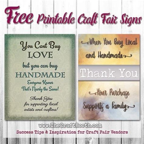 Free Printable Signs Buy Handmade & Shop Local | Free printable crafts, Craft fair vendor, Craft ...