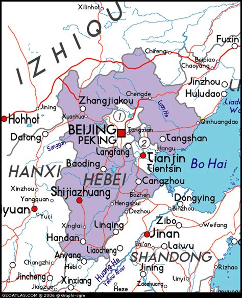 Hebei China Map