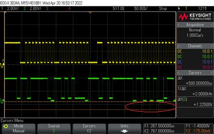 I am seeing an undershoot voltage around 1.25v for ...