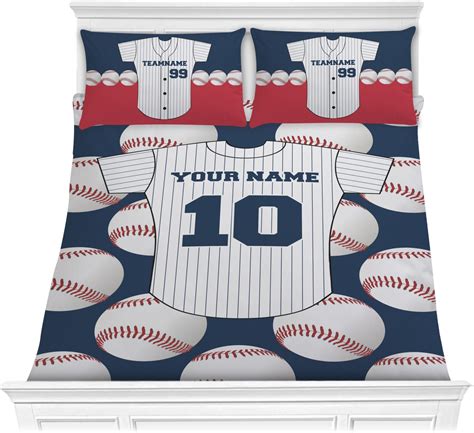 Custom Baseball Jersey Comforter Set - Full / Queen (Personalized) | YouCustomizeIt