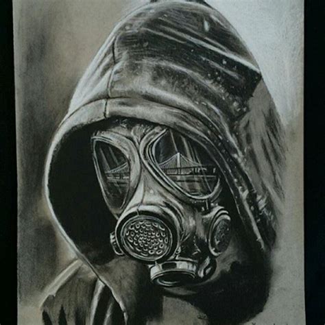 Gas Mask Apocalypse Gangster Cool Drawings ~ Drawing Tutorial Easy