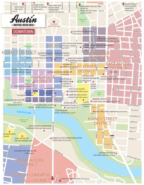 Austin downtown hotel map - Ontheworldmap.com