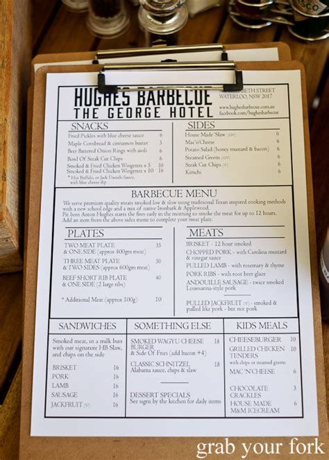 Hughes Barbecue at The George Hotel, Waterloo | Grab Your Fork: A ...