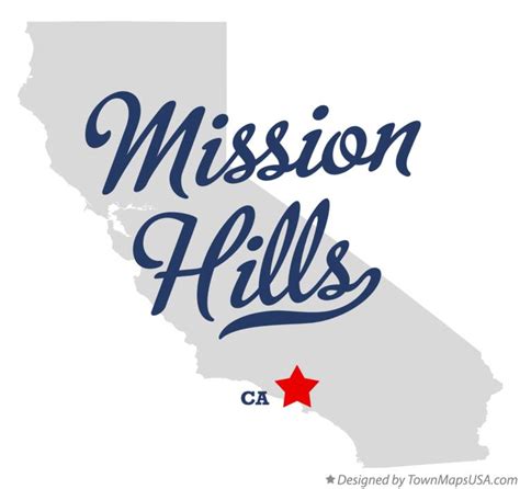 Map of Mission Hills, Los Angeles County, CA, California