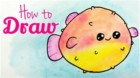 How To Draw A Cute Puffer Fish - img-techno