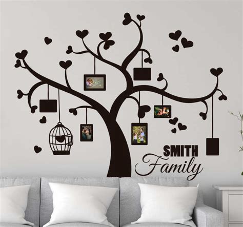 Adesivo murale camera da letto famiglia albero - TenStickers