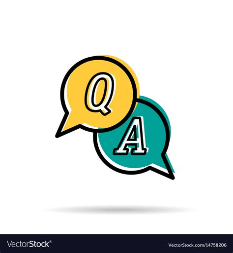 Line icon - questions and answers Royalty Free Vector Image