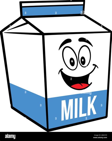 Milk Carton Mascot - A cartoon illustration of a Milk Carton Mascot ...