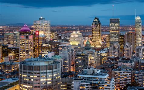 Fonds d'écran Montréal, Québec, Canada, ville, bâtiments, nuit, lumières 1920x1200 HD image