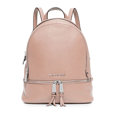 Michael kors Rhea Small Leather Backpack in Pink | Lyst